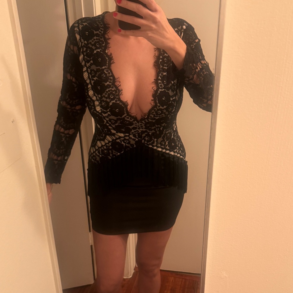 Elegant Black Lace Dress